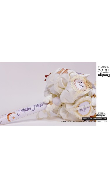 Lumanare de botez baieti personalizata, 65x4cm, Twinkle Twinkle little star  22